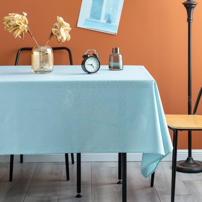 Colorful Polyester Linen Like Solid Tablecloth for Kitchen & Party