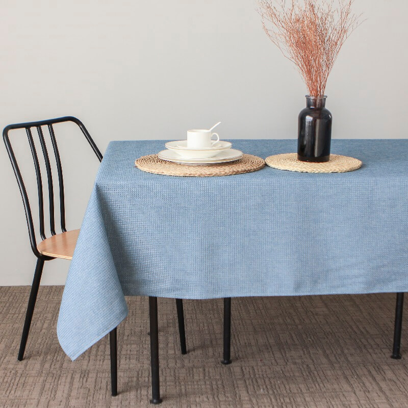 Hot Sale Polyester Waffle Solid Elegant Tablecloth for Kitchen & Wedding