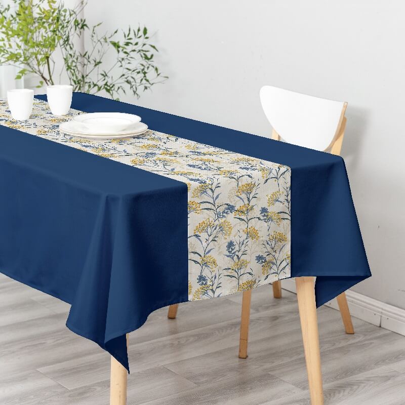 New Fashion Polyester Modern Style Elegant Office Home Tablecloth & Runner Set