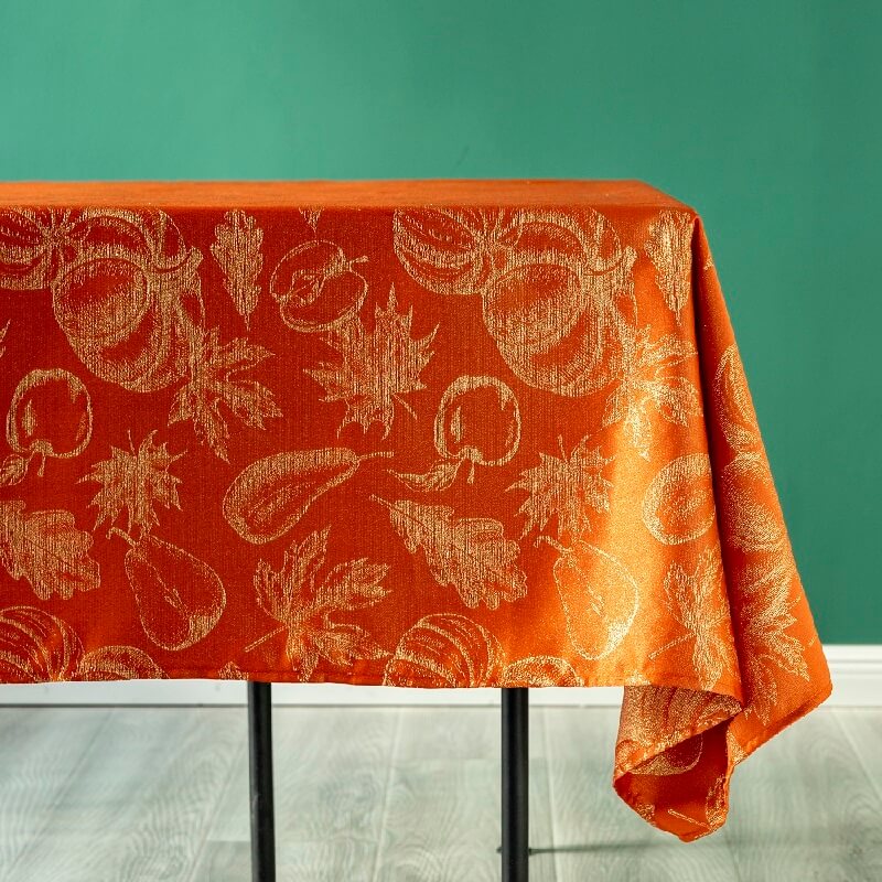 Jacquard Polyseter Luxury Christmas Festival Wedding Tablecloth