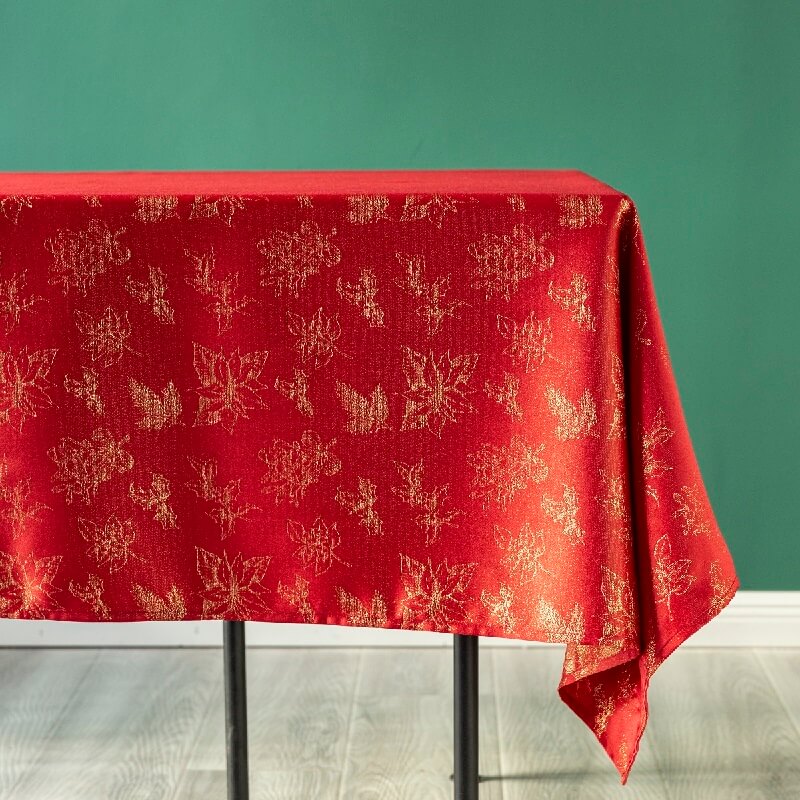 Jacquard 100% Polyester Festival Luxury Tablecloth for Christmas Wedding