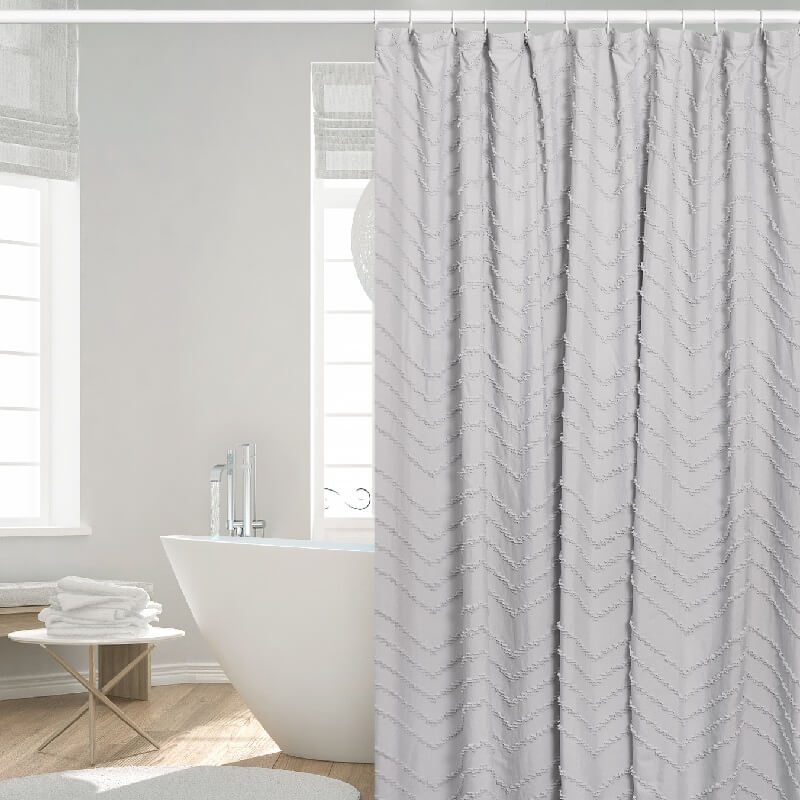 100% Polyester New Design Luxury Concise Style Shower Curtain for Bathroom